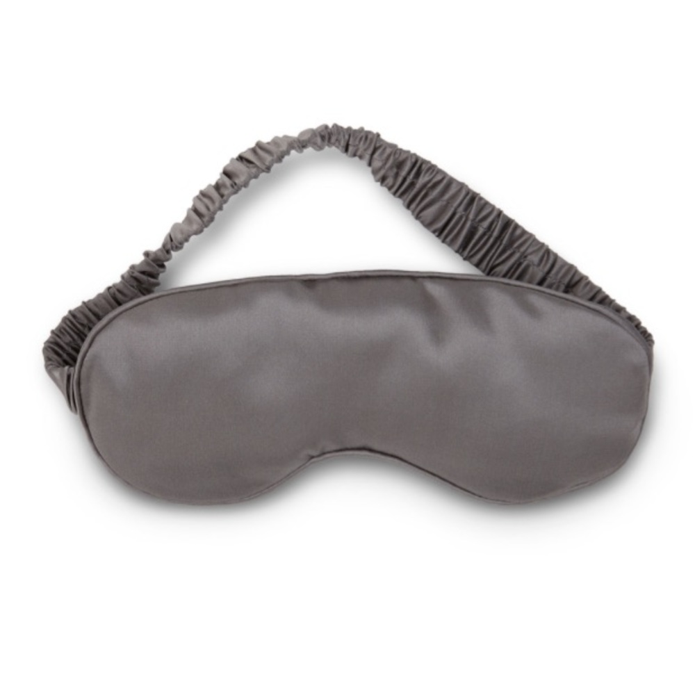 Silk Sleep mask in charcoal grey. One Size.